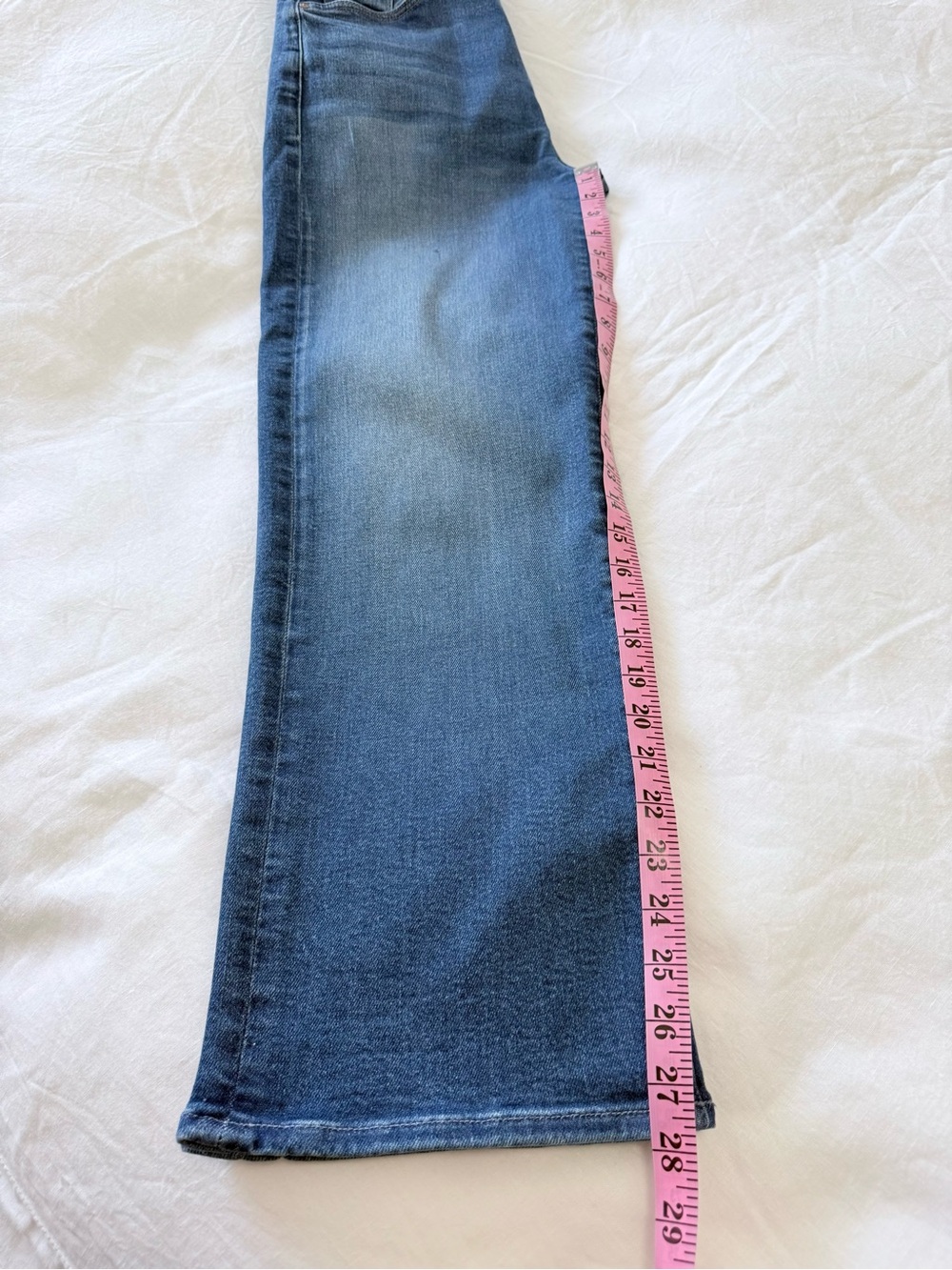 Mother | SZ 28 | The Rambler Zip Flood High Rise Blue Jeans Nip it in the Bud - Picture 10 of 11
